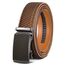 BULLIANT Gürtel Herren, Gürtel Ratsche Ledergürtel Automatikschließe für Herren Anzug Business Kleidung,Breit 35mm,Größe Angepasst(Tawny-105cm/28-34" taille verstellbar)