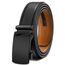 BULLIANT Gürtel Herren, Gürtel Ratsche Ledergürtel Automatikschließe für Herren Anzug Business Kleidung,Breit 35mm,Größe Angepasst(Schwarz-115cm/32-38" taille verstellbar)
