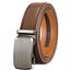 BULLIANT Gürtel Herren, Gürtel Ratsche Ledergürtel Automatikschließe für Herren Anzug Business Kleidung,Breit 35mm,Größe Angepasst(Tawny-110cm/30-36" taille verstellbar)