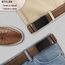BULLIANT Gürtel Herren, Gürtel Ratsche Ledergürtel Automatikschließe für Herren Anzug Business Kleidung,Breit 35mm,Größe Angepasst(Tawny-105cm/28-34" taille verstellbar)