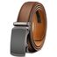 BULLIANT Gürtel Herren, Gürtel Ratsche Ledergürtel Automatikschließe für Herren Anzug Business Kleidung,Breit 35mm,Größe Angepasst(Roter Ziegelstein-115cm/32-38" taille verstellbar)
