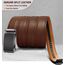 BULLIANT Gürtel Herren, Gürtel Ratsche Ledergürtel Automatikschließe für Herren Anzug Business Kleidung,Breit 35mm,Größe Angepasst(Roter Ziegelstein-115cm/32-38" taille verstellbar)