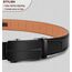 BULLIANT Gürtel Herren, Gürtel Ratsche Ledergürtel Automatikschließe für Herren Anzug Business Kleidung,Breit 35mm,Größe Angepasst(Schwarz-125cm/36-42" taille verstellbar)