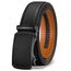 BULLIANT Gürtel Herren, Gürtel Ratsche Ledergürtel Automatikschließe für Herren Anzug Business Kleidung,Breit 35mm,Größe Angepasst(Schwarz-160cm/48-56" taille verstellbar)