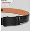 BULLIANT Gürtel Herren, Gürtel Ratsche Ledergürtel Automatikschließe für Herren Anzug Business Kleidung,Breit 35mm,Größe Angepasst(Schwarz-125cm/36-42" taille verstellbar)