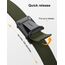 JUKMO Taktischer Stretchgürtel für Männer, Militär Arbeit Rigger Wandern,3,8cm elastische Nylon Web Ratsche Schnellspanner Gürtel in Geschenkbox (Armeegrün, Medium)