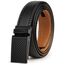 BULLIANT Gürtel Herren, Gürtel Ratsche Ledergürtel Automatikschließe für Herren Anzug Business Kleidung,Breit 35mm,Größe Angepasst(Schwarz,125cm/36-42" taille verstellbar)