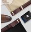 BULLIANT Gürtel Herren, Gürtel Ratsche Ledergürtel Automatikschließe für Herren Anzug Business Kleidung,Breit 35mm,Größe Angepasst(Hellbraun-140cm/42-48" taille verstellbar)