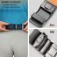 KEMISANT Gürtel Herren, Ledergürtel Ratsche Automatikschließe für Herren Business Anzug, 35mm Breit Gürtel,Größe Angepasst(Blau-115cm/32-38" taille verstellbar)