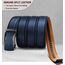 KEMISANT Gürtel Herren, Ledergürtel Ratsche Automatikschließe für Herren Business Anzug, 35mm Breit Gürtel,Größe Angepasst(Blau-115cm/32-38" taille verstellbar)