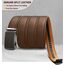 BULLIANT Gürtel Herren, Gürtel Ratsche Ledergürtel Automatikschließe für Herren Anzug Business Kleidung,Breit 35mm,Größe Angepasst(Tawny-125cm/36-42" taille verstellbar)