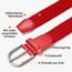 TANGCHAO Stoffgürtel Stretchgürtel Elastik Flechtgürtel Geflochtener und Elastischer Dehnbarer Gürtel für Damen und Herren Breite 3.3cm Rot 120cm