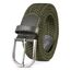 TANGCHAO Stoffgürtel Stretchgürtel Elastik Flechtgürtel Geflochtener und Elastischer Dehnbarer Gürtel für Damen und Herren Breite 3.3cm Grün 130cm