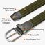 TANGCHAO Stoffgürtel Stretchgürtel Elastik Flechtgürtel Geflochtener und Elastischer Dehnbarer Gürtel für Damen und Herren Breite 3.3cm Grün 90cm