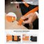 LXMY Gürtel Herren,Herren Gürtel Ohne Löcher,Stufenlos Verstellbar Canvas Stoff Gürtel Herren,Der Outdoor Business Arbeitsgürtel Passt überall Hin(Orange)