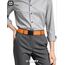 LXMY Gürtel Herren,Herren Gürtel Ohne Löcher,Stufenlos Verstellbar Canvas Stoff Gürtel Herren,Der Outdoor Business Arbeitsgürtel Passt überall Hin(Orange)