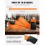 LXMY Gürtel Herren,Herren Gürtel Ohne Löcher,Stufenlos Verstellbar Canvas Stoff Gürtel Herren,Der Outdoor Business Arbeitsgürtel Passt überall Hin(Orange)