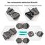 JUKMO Taktischer Gürtel, Militär Wandern 3,8cm Arbeit Gürtel mit Schwere Schnellverschluss Schnalle (Grau, 125cm)