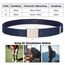 JasGood Unisesx Webgürtel Herren Damen Leinwand Arbeitsgürtel Frei Verstellbarer Flip-Top Webgürtel Silber Militärschnalle für Geschäft Sport Lässig,Navy blue,120cm
