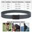 JasGood Unisesx Webgürtel Herren Damen Leinwand Arbeitsgürtel Frei Verstellbarer Flip-Top Webgürtel Silber Militärschnalle für Geschäft Sport Lässig,Grau,155cm