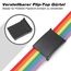 JasGood Unisesx Webgürtel Herren Damen Leinwand Arbeitsgürtel Frei Verstellbarer Flip-Top Webgürtel Silber Militärschnalle für Geschäft Sport Lässig,Regenbogen,155cm