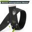 JasGood Unisesx Webgürtel Herren Damen Leinwand Arbeitsgürtel Frei Verstellbarer Flip-Top Webgürtel Silber Militärschnalle für Geschäft Sport Lässig,SCHWARZ,135cm