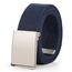 JasGood Unisesx Webgürtel Herren Damen Leinwand Arbeitsgürtel Frei Verstellbarer Flip-Top Webgürtel Silber Militärschnalle für Geschäft Sport Lässig,Navy blau,135cm