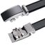 flintronic Herren Gürtel,Hochwertiges Leder material Ratsche Automatik Gürtel für Männer Ledergürtel Breite 3.5cm Länge 130CM-Schwarz (inkl Schlüsselbund & Geschenkbox)
