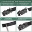 flintronic Herren Gürtel,Hochwertiges Leder material Ratsche Automatik Gürtel für Männer Ledergürtel Breite 3.5cm Länge 128CM-Schwarz (inkl Schlüsselbund & Geschenkbox)