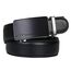 flintronic Herren Gürtel,Hochwertiges Leder material Ratsche Automatik Gürtel für Männer Ledergürtel Breite 3.5cm Länge 129CM-Schwarz (inkl Schlüsselbund & Geschenkbox)