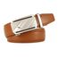 guvoosm Gürtel Herren,Leder Automatik Gürtel Für Herren Business Anzug -3,5cm Breite-005-125-Tan