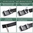 flintronic Herren Gürtel,Hochwertiges Leder material Ratsche Automatik Gürtel für Männer Ledergürtel Breite 3.5cm Länge 143CM-Schwarz (inkl Schlüsselbund & Geschenkbox)