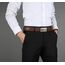 guvoosm Gürtel Herren,Leder Automatik Gürtel Für Herren Business Anzug -3,5cm Breite-10-140-Brown 6033