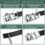 flintronic Herren Gürtel,Hochwertiges Leder material Ratsche Automatik Gürtel für Männer Ledergürtel Breite 3.5cm Länge 133CM-Schwarz (inkl Schlüsselbund & Geschenkbox)