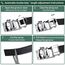 flintronic Herren Gürtel,Hochwertiges Leder material Ratsche Automatik Gürtel für Männer Ledergürtel Breite 3.5cm Länge 127CM-Schwarz (inkl Schlüsselbund & Geschenkbox)