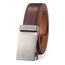 guvoosm Gürtel Herren,Leder Automatik Gürtel Für Herren Business Anzug -3,5cm Breite-03-140-Brown 6033