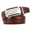 guvoosm Gürtel Herren,Leder Automatik Gürtel Für Herren Business Anzug -3,5cm Breite-005-110-Cognac Brown