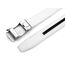 guvoosm Gürtel Herren,Leder Automatik Gürtel Für Herren Business Anzug -3,5cm Breite-51-140-White