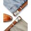 CHAOREN Gürtel Herren - Automatik Ledergürtel ohne Löcher für Herren, Hellbraun, Länge 135cm