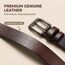 VRLEGEND Ledergürtel Herren 110-175cm Gürtel Leder Jean Business Metall Retro Jeansgürtel Vollrindleder 40mm Breite (150cm, Braun)