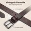VRLEGEND Ledergürtel Herren 110-175cm Gürtel Leder Jean Business Metall Retro Jeansgürtel Vollrindleder 40mm Breite (130cm, Braun)