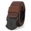WHIPPY Elastischer Gürtel Herren Verstellbarer Outdoor Stretchgürtel Unisex Arbeitsgürtel für Damen Herren Stoffgürtel mit Kunststoffschnalle，Kaffee 110cm