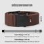 WHIPPY Elastischer Gürtel Herren Verstellbarer Outdoor Stretchgürtel Unisex Arbeitsgürtel für Damen Herren Stoffgürtel mit Kunststoffschnalle，Kaffee 110cm