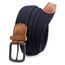 CHAOREN Elastischer Gürtel Herren, Stretch Gürtel Stoff ohne Löcher 35mm, Flechtgürtel für Golfhosen Lässige Shorts Jeans