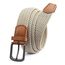 CHAOREN Elastischer Gürtel Herren, Stretch Gürtel Stoff ohne Löcher 35mm, Flechtgürtel für Golfhosen Lässige Shorts Jeans