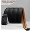 KEMISANT Gürtel Herren, Ratsche Gürtel Automatikschließe Ledergürtel für Herren Business Anzug,Breit 35mm Gürtel,Größe Angepasst(Schwarz-105cm/28-34" taille verstellbar)