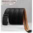 KEMISANT Gürtel Herren, Ledergürtel Ratsche Automatikschließe für Herren Business Anzug,Breit 35mm,Größe Angepasst,Schwarz2949,140cm/42-48" taille verstellbar