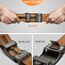 KEMISANT Gürtel Herren, Ledergürtel Ratsche Automatikschließe für Herren Business Anzug,Breit 35mm,Größe Angepasst(Heiliges Grau,125cm/36-42" taille verstellbar)