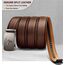 KEMISANT Gürtel Herren, Ledergürtel Ratsche Automatikschließe für Herren Business Anzug,Breit 35mm,Größe Angepasst(Tawny,130cm/38-44" taille verstellbar)