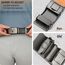 KEMISANT Gürtel Herren, Ledergürtel Ratsche Automatikschließe für Herren Business Anzug,Breit 35mm,Größe Angepasst(Heiliges Grau,115cm/32-38" taille verstellbar)
